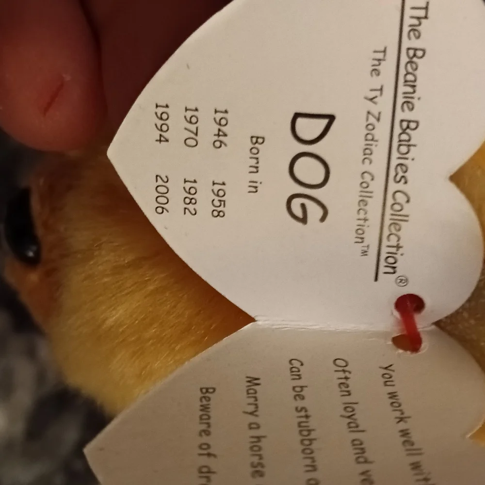 Ty Zodiac Collection "Dog" - Picture 8 of 8